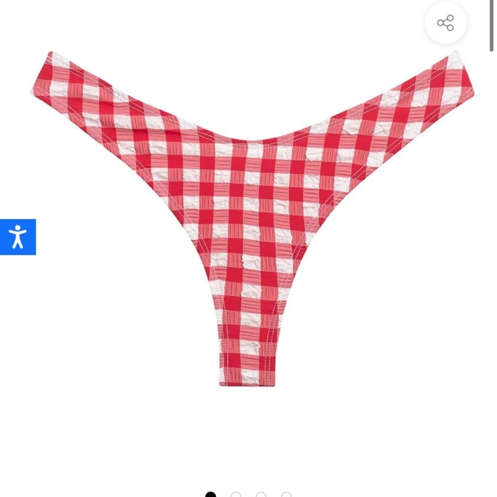 Montce lulu red gingham bikini bottom